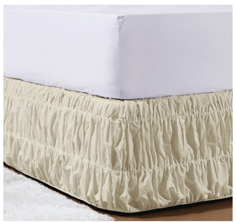 Saia Box Drapeada Altenburg 180 Fios 138x188x35cm Bege