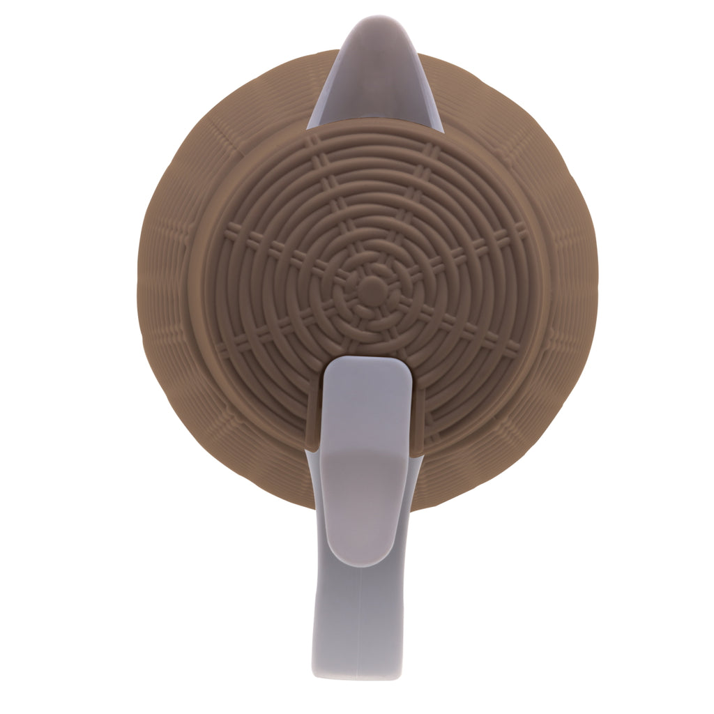 Garrafa Térmica Coliseu 1L Com Rattan Marrom