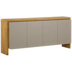 Balcão Buffet Nord Imcal 180cm 4 Portas 1 Gaveta Off White e Cinamomo