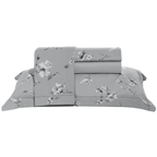 Jogo de Roupa de Cama King 4 peças Hedrons Toque de Algodão Nature