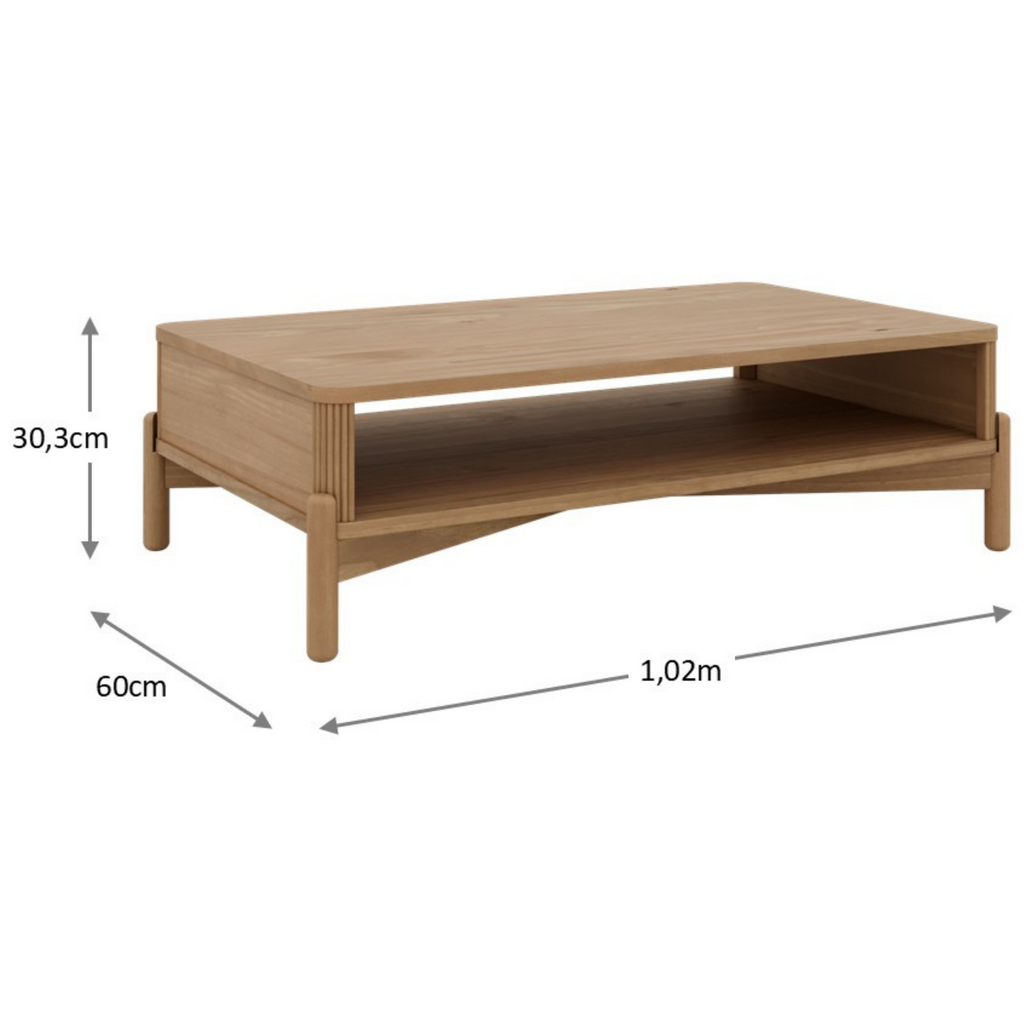 Mesa de Centro Nest Finestra 102x60 Tauari