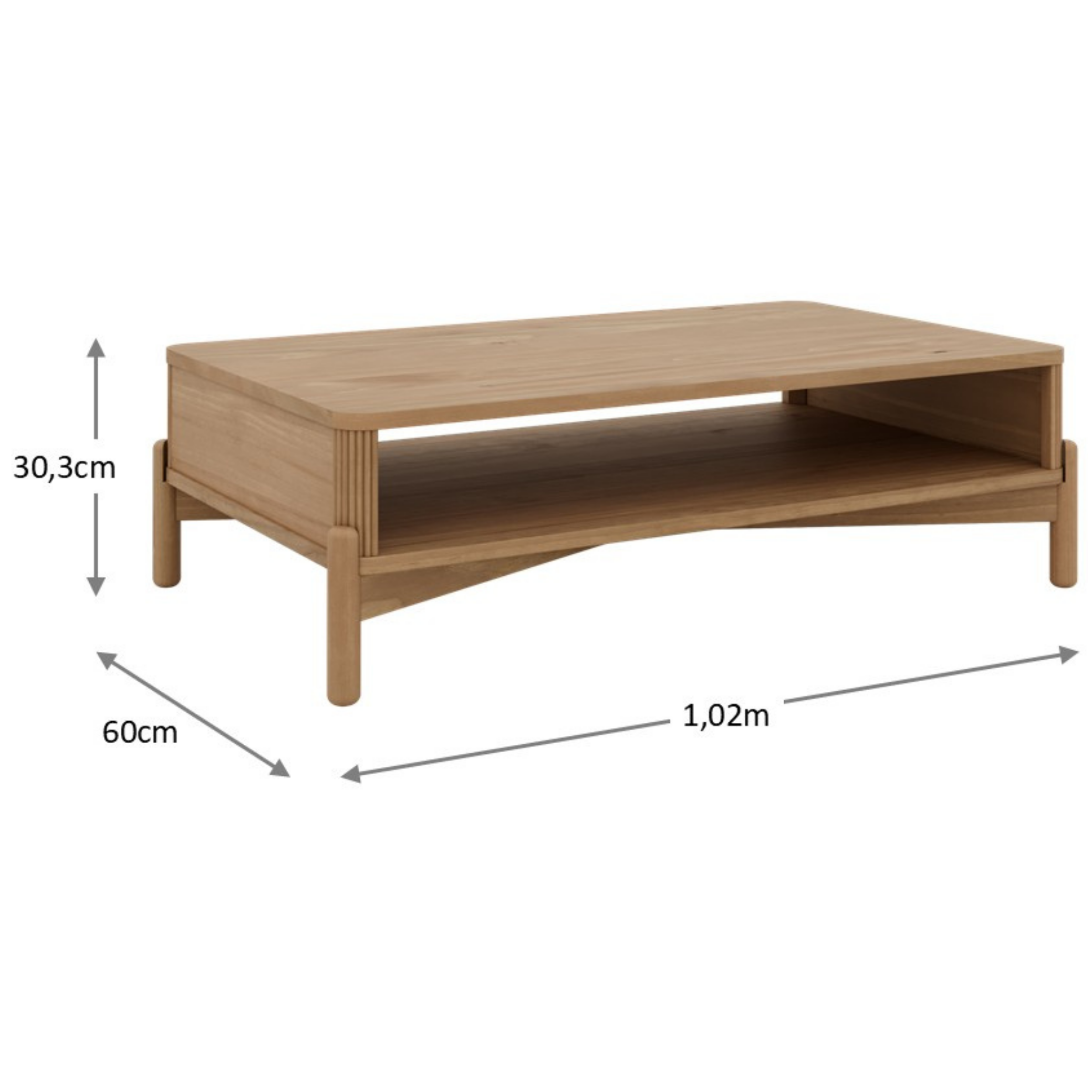 Mesa de Centro Nest Finestra 102x60 Tauari