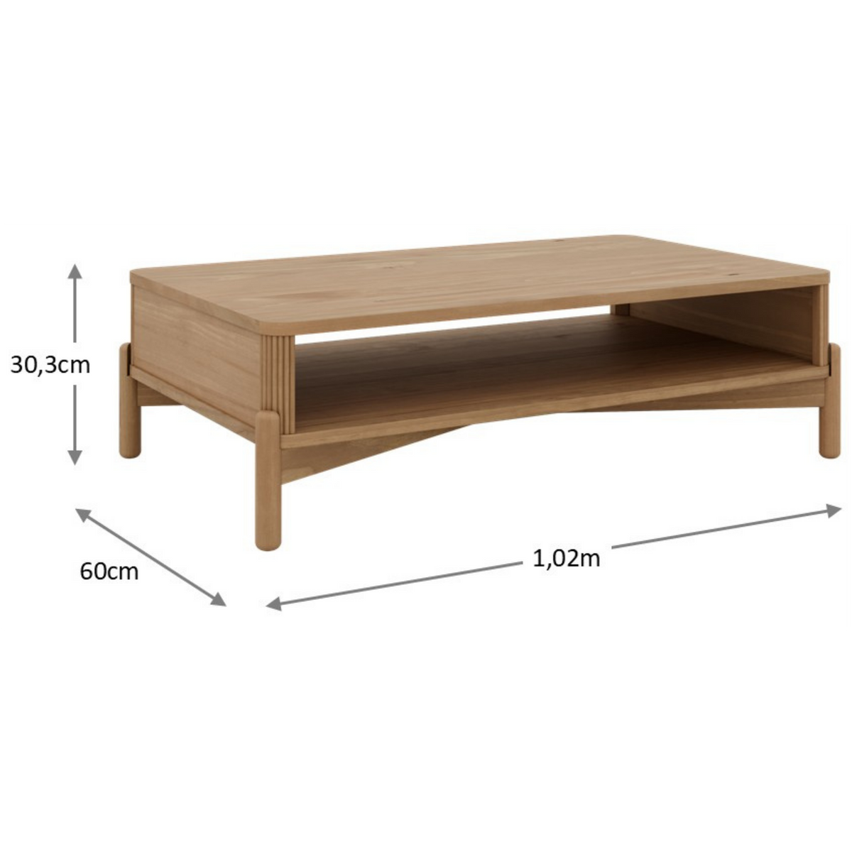 Mesa de Centro Nest Finestra 102x60 Tauari