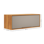 Armário Aéreo de Cozinha Plena Demóbile 80cm 1 Porta basculante Cinamomo e Nude