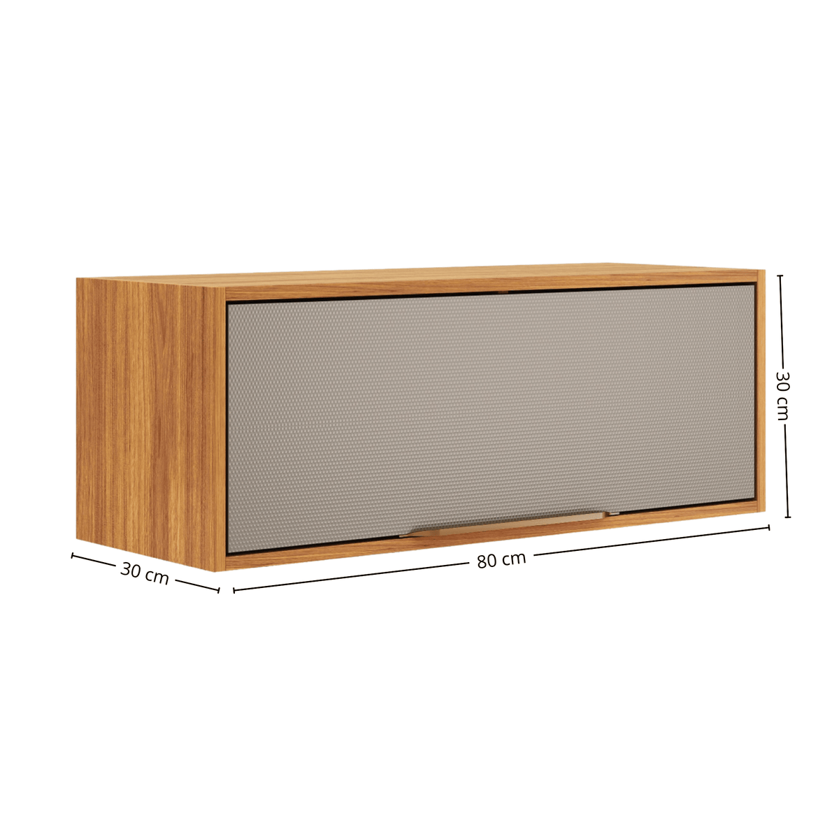 Armário Aéreo de Cozinha Plena Demóbile 80cm 1 Porta basculante Cinamomo e Nude