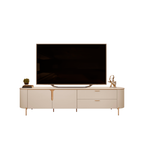 Rack Celine 241cm 100% MDF DJ Móveis 2 Portas 2 Gavetas Off White