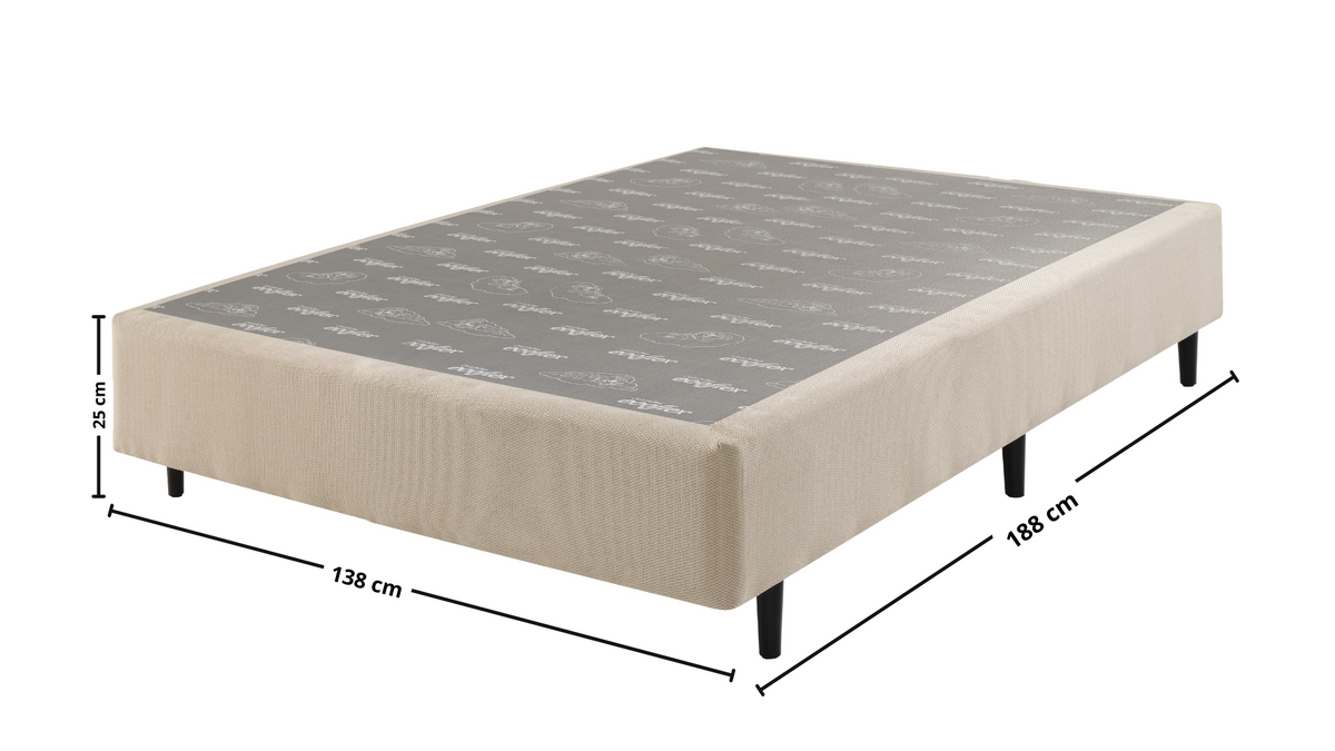 Base Para Colchão Excellence Casal Ecoflex 138x188x25cm Bege