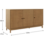 Balcão Buffet Essência Finestra 160cm 3 Portas Freijó