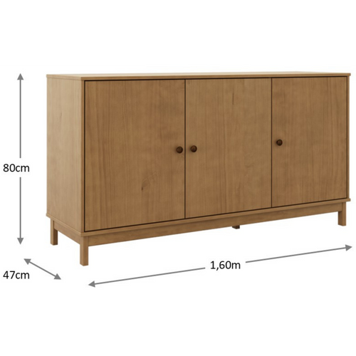 Balcão Buffet Essência Finestra 160cm 3 Portas Freijó