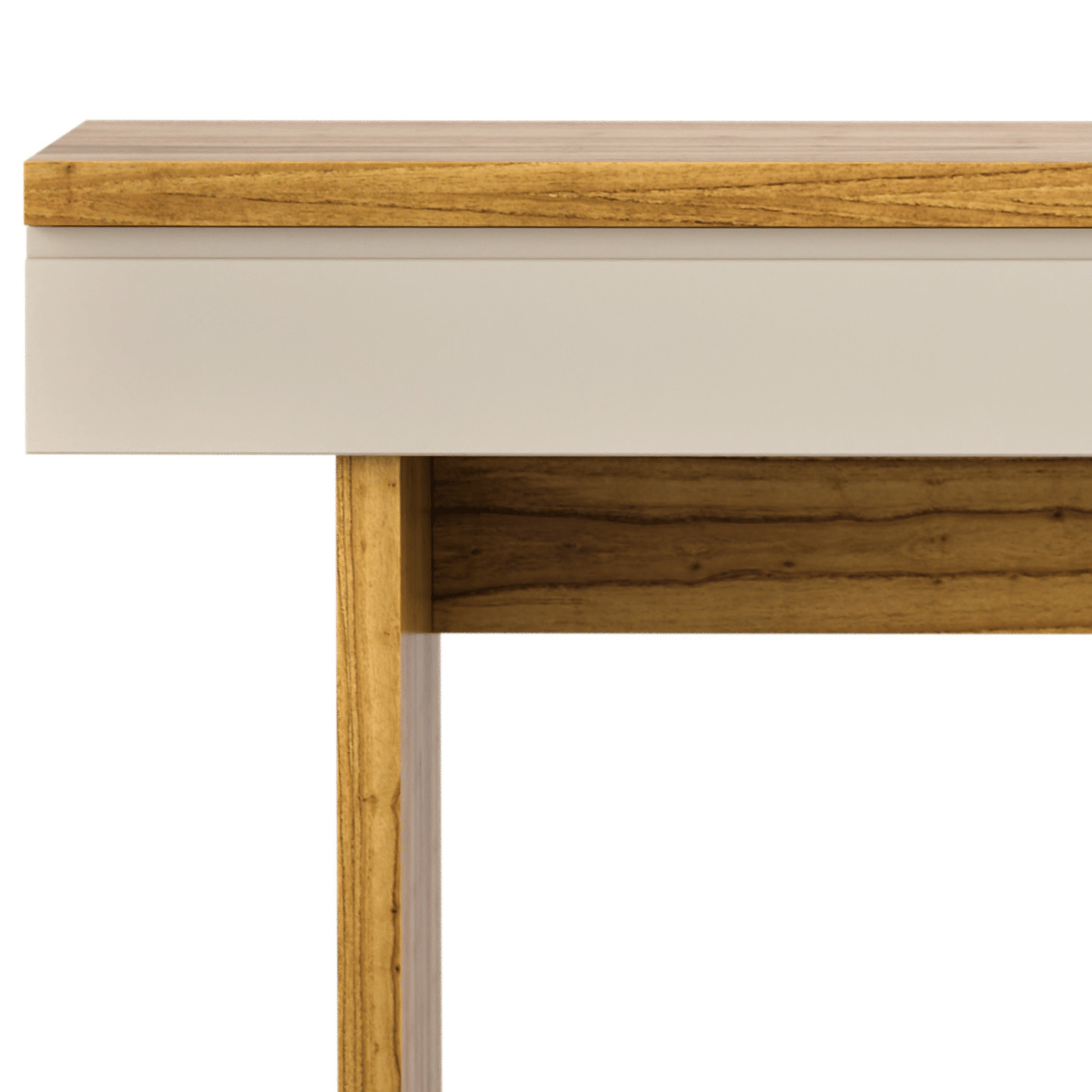 Aparador Süd 160cm Imcal 2 Gavetas Off White e Cinamomo