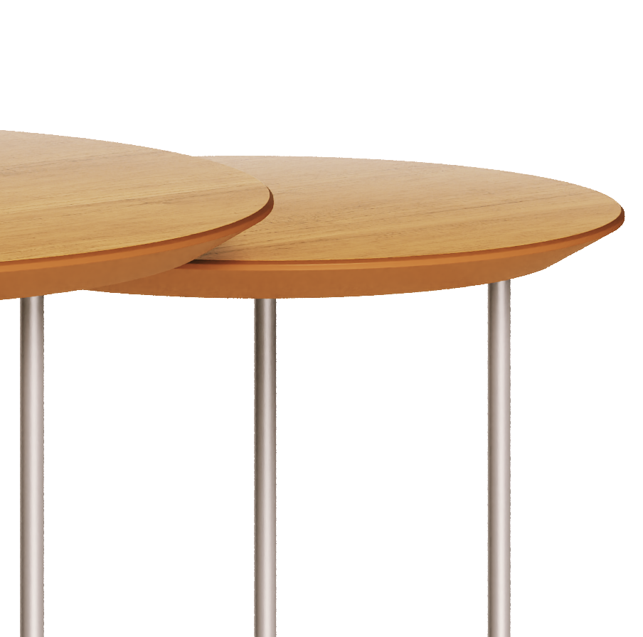 Mesa Side Lateral Dupla Imcal Pés em Metal Nature