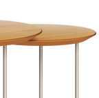 Mesa Side Lateral Dupla Imcal Pés em Metal Nature