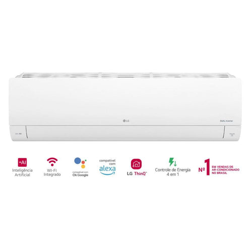 Ar-Condicionado LG Dual Inverter Voice 18000 BTUs com Wi-Fi S4-Q18KL31B Frio 220V