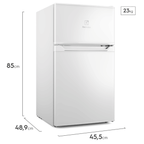 Mini Refrigerador Electrolux 83L EMD1W Duplex Inverter Branco Bivolt