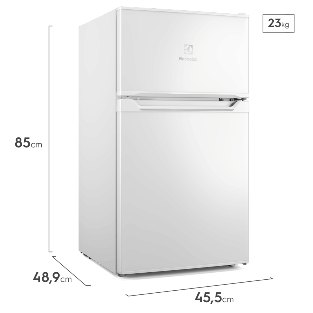 Mini Refrigerador Electrolux 83L EMD1W Duplex Inverter Branco Bivolt