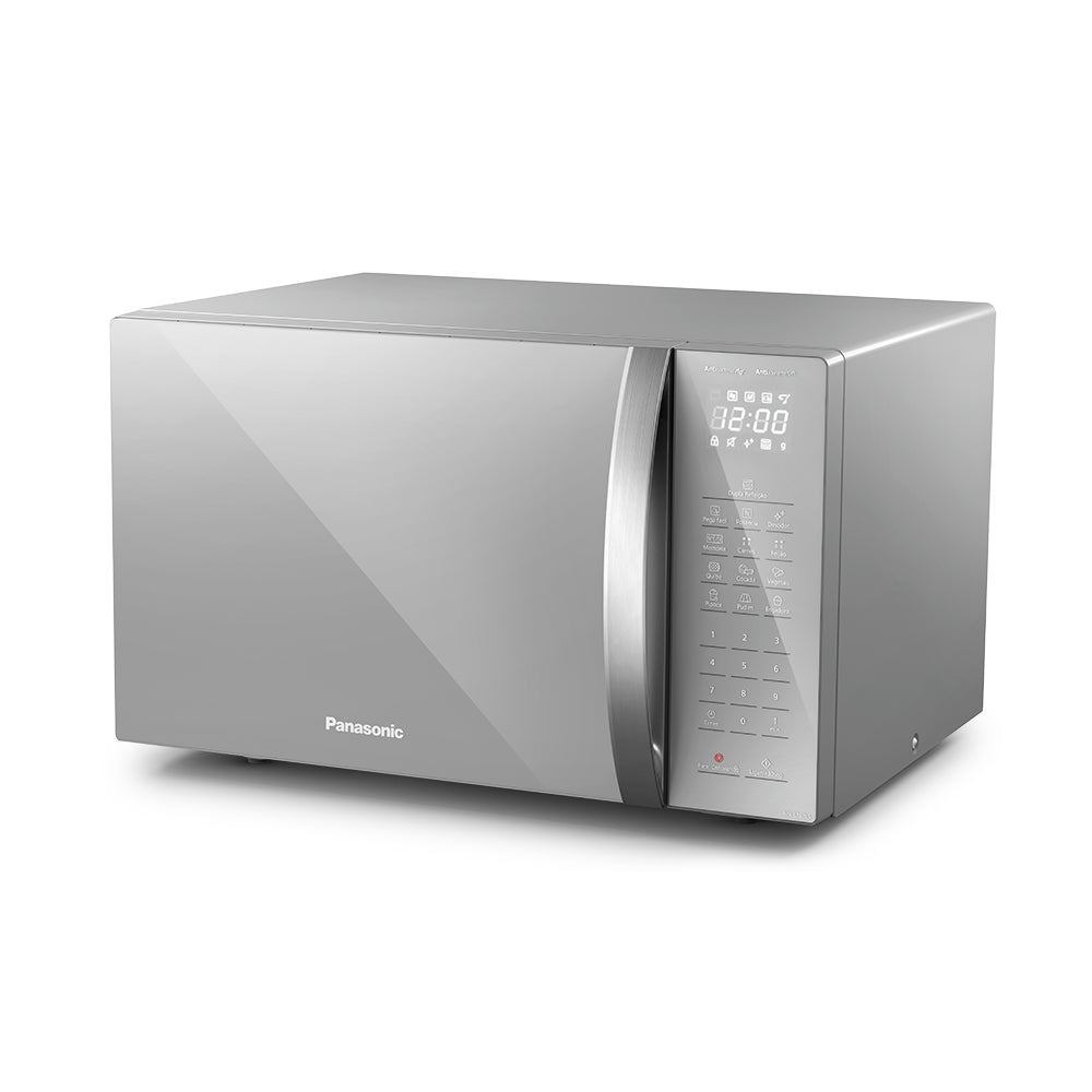 Micro-ondas Panasonic 34L Antiaderente Função Pega Fácil Inox 220V