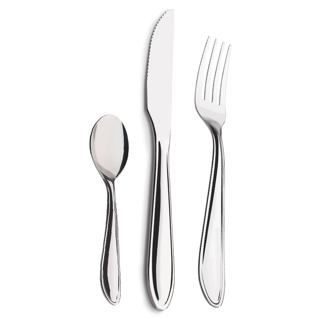 Faqueiro Lyon Brinox em Aço Inoxidável 24 Peças Inox