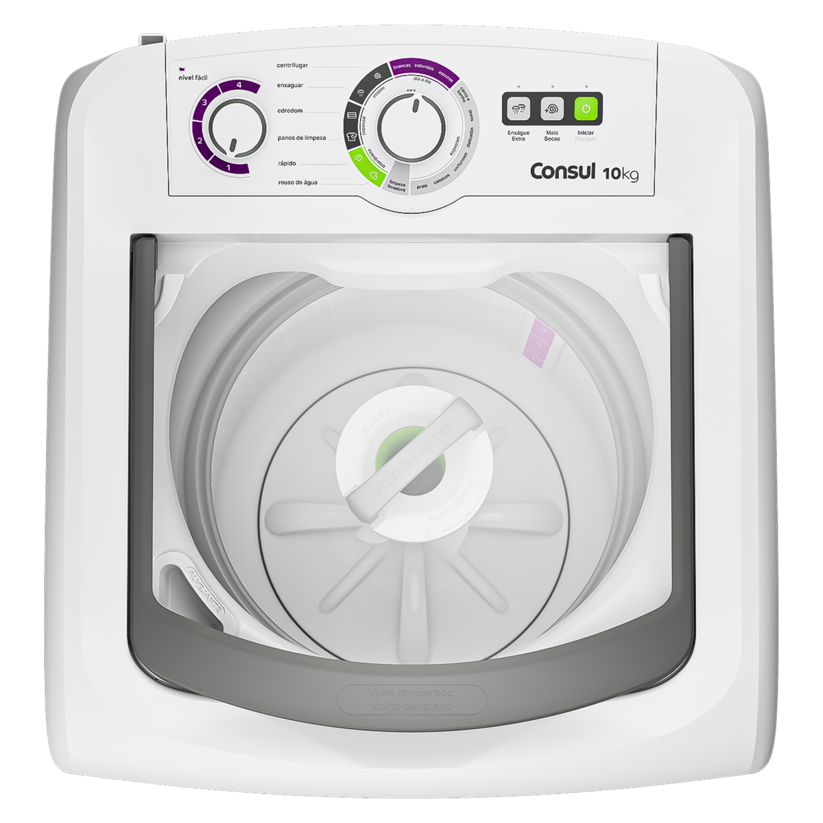 Lavadora de Roupas Consul 10Kg CWB10B Dosagem Econômica Branco 220V