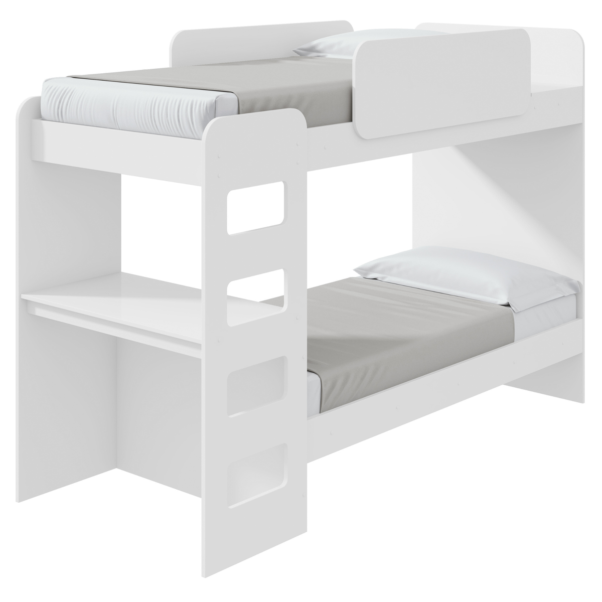 Beliche Solteiro Olga Lopas com Escrivaninha com Led Branco