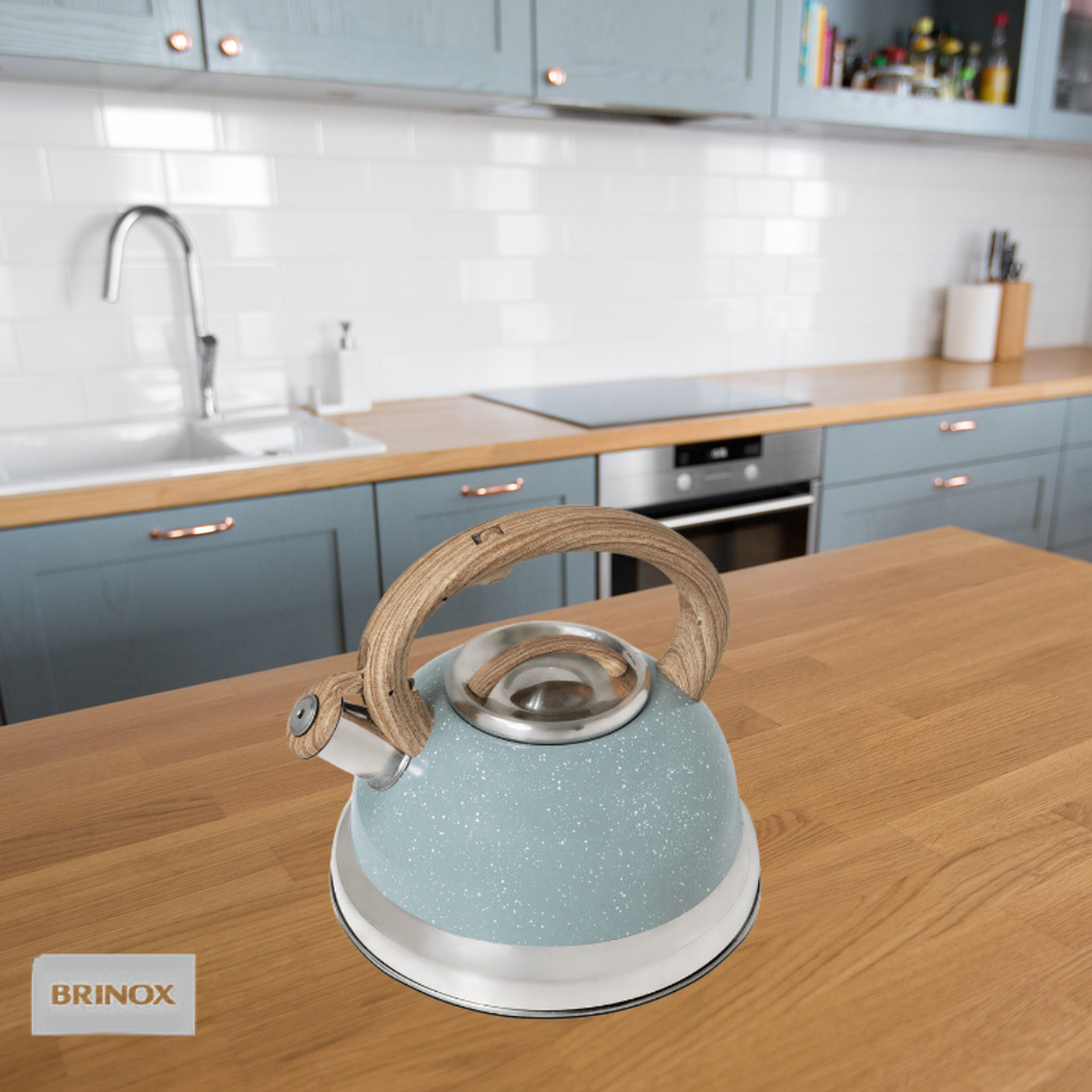 Chaleira Roma Brinox 2,7L Indução com Apito Verde