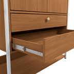 Armário Industrial Closet LI048 Kappesberg 89cm 2 Portas 2 Gavetas Canela e Branco