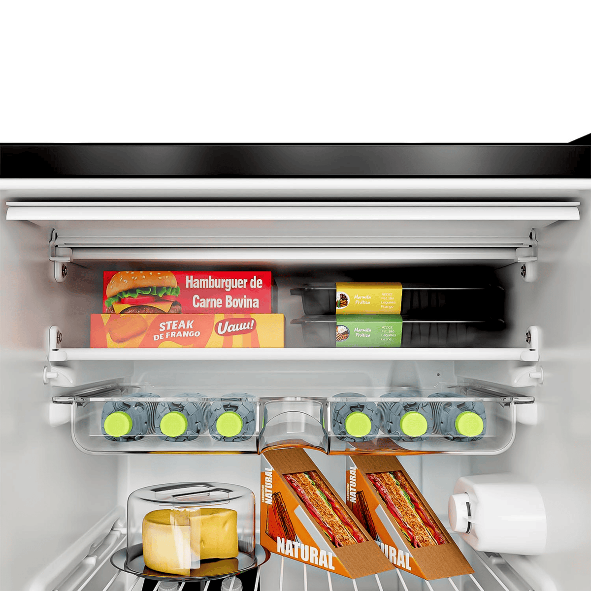 Frigobar Consul Retrô 117L CRA12ME Preto Vinil 220V