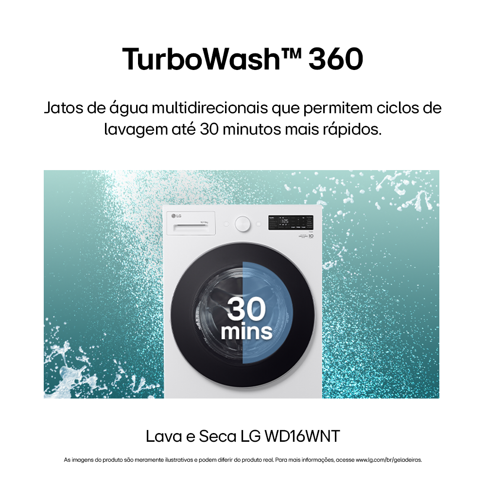 Lava e Seca Smart LG 16KG AI DD Branco 220V