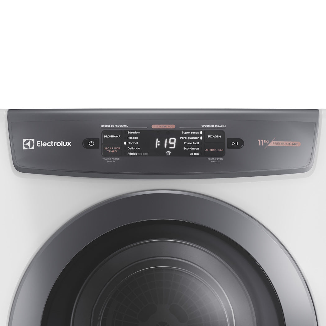 Conjunto Electrolux Lavadora de Roupas 17kg Essential Care LED17 + Secadora Piso e Parede 11kg SVB11 220V