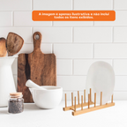 Suporte de Pratos Etilux 6 lugares 30cm Bambu