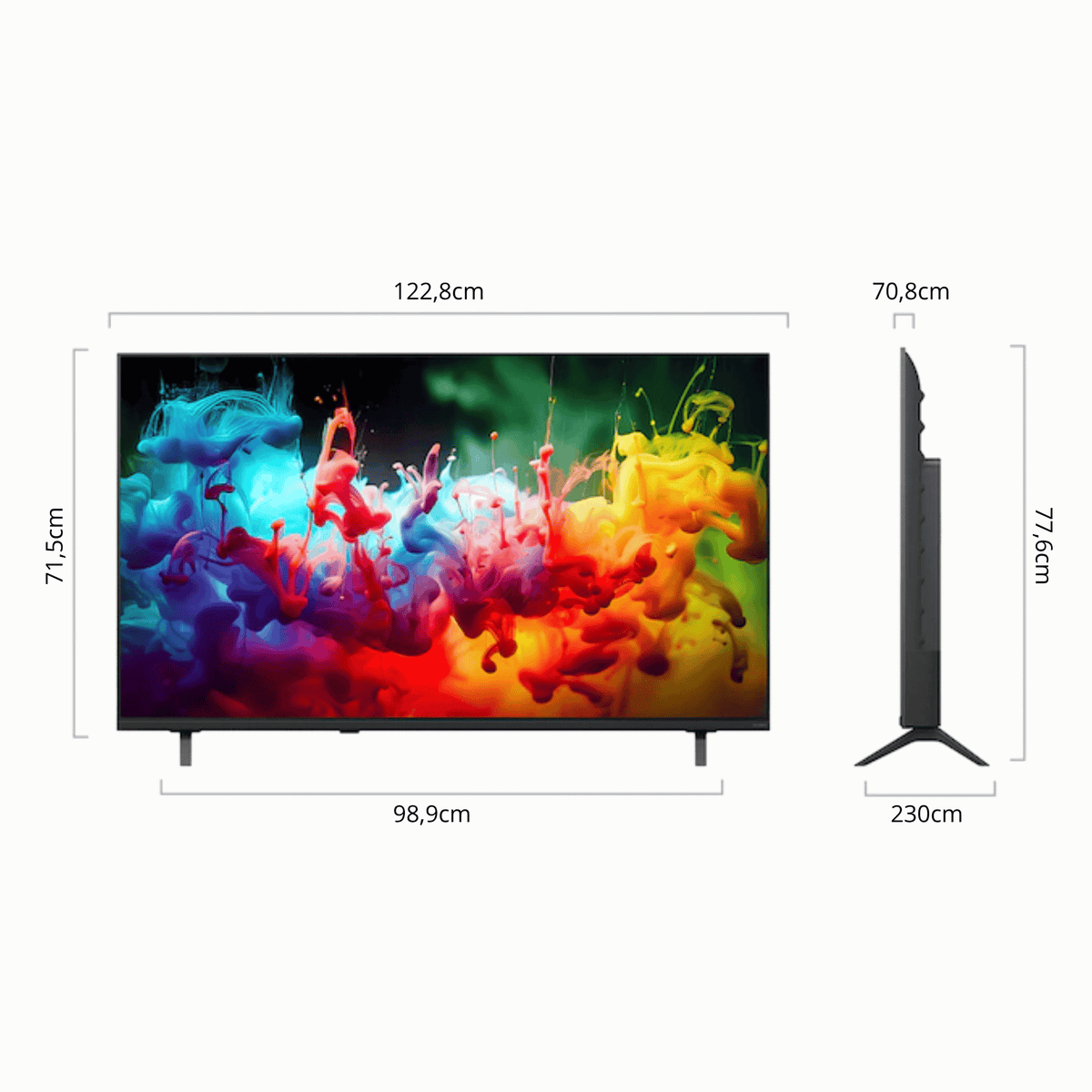 Smart TV QNED 55" 4K LG Mini LED AI QNED70 Preto Bivolt
