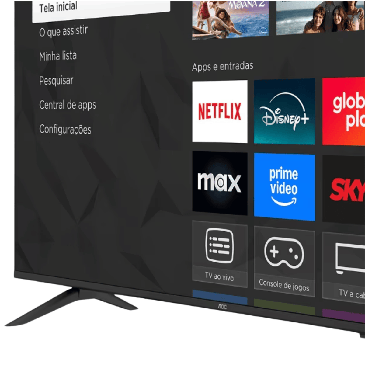 Smart TV DLED 50" 4K AOC 50U7066 Roku TV Wi-Fi Bivolt