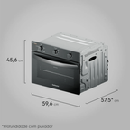 Kit Continental de Embutir Forno Elétrico 50L + Micro-ondas 27L 220V