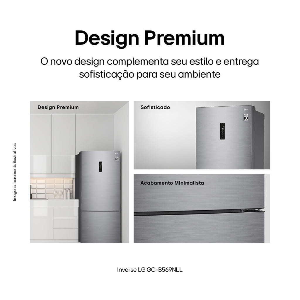 Refrigerador LG 462L Inverter Duplex Smart Inverse Inox 220V