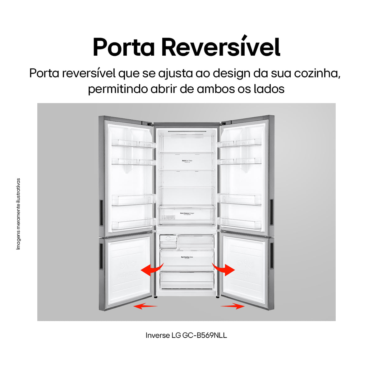 Refrigerador LG 462L Inverter Duplex Smart Inverse Inox 220V