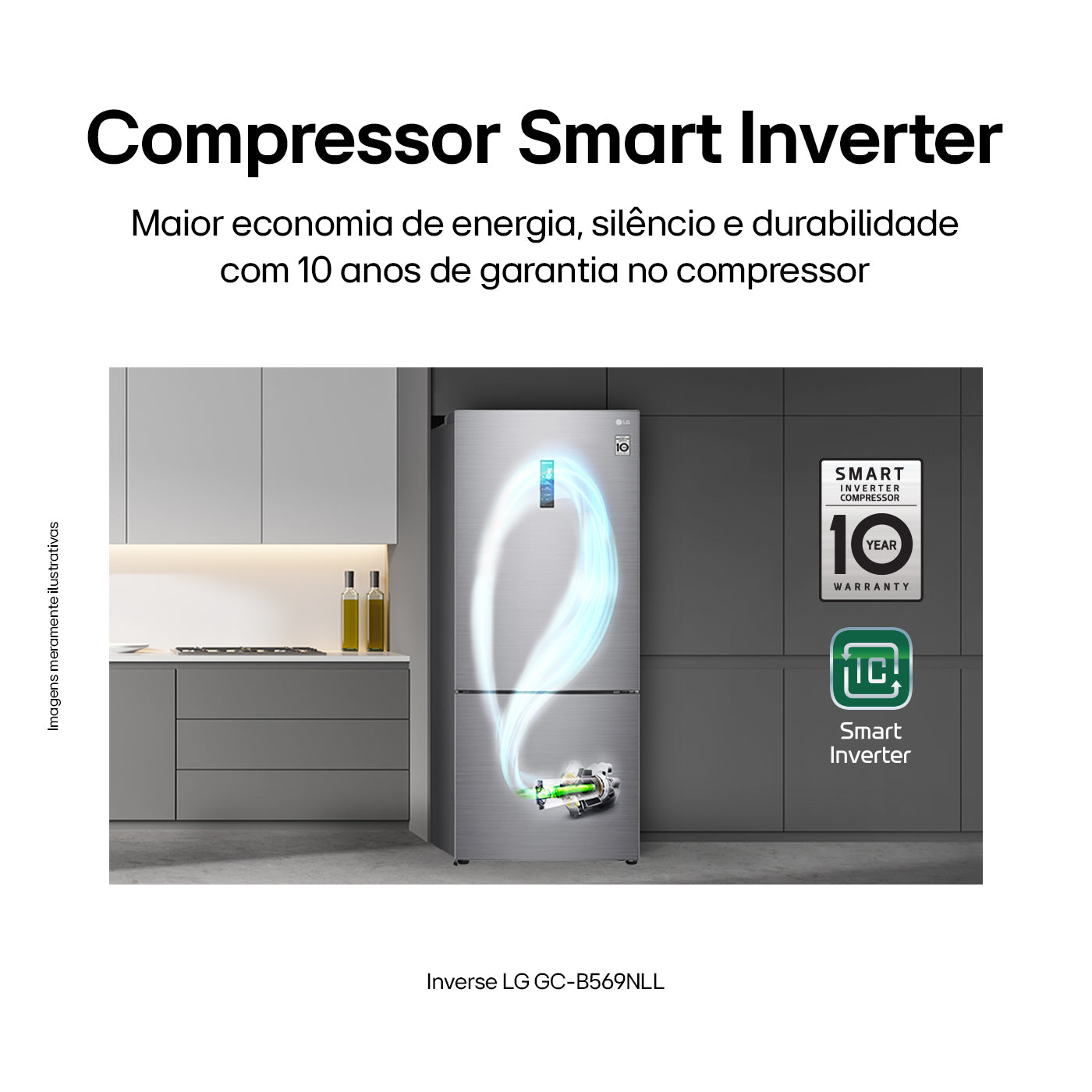 Refrigerador LG 462L Inverter Duplex Smart Inverse Inox 220V