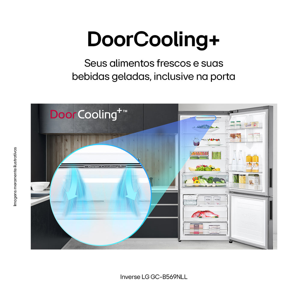 Refrigerador LG 462L Inverter Duplex Smart Inverse Inox 220V
