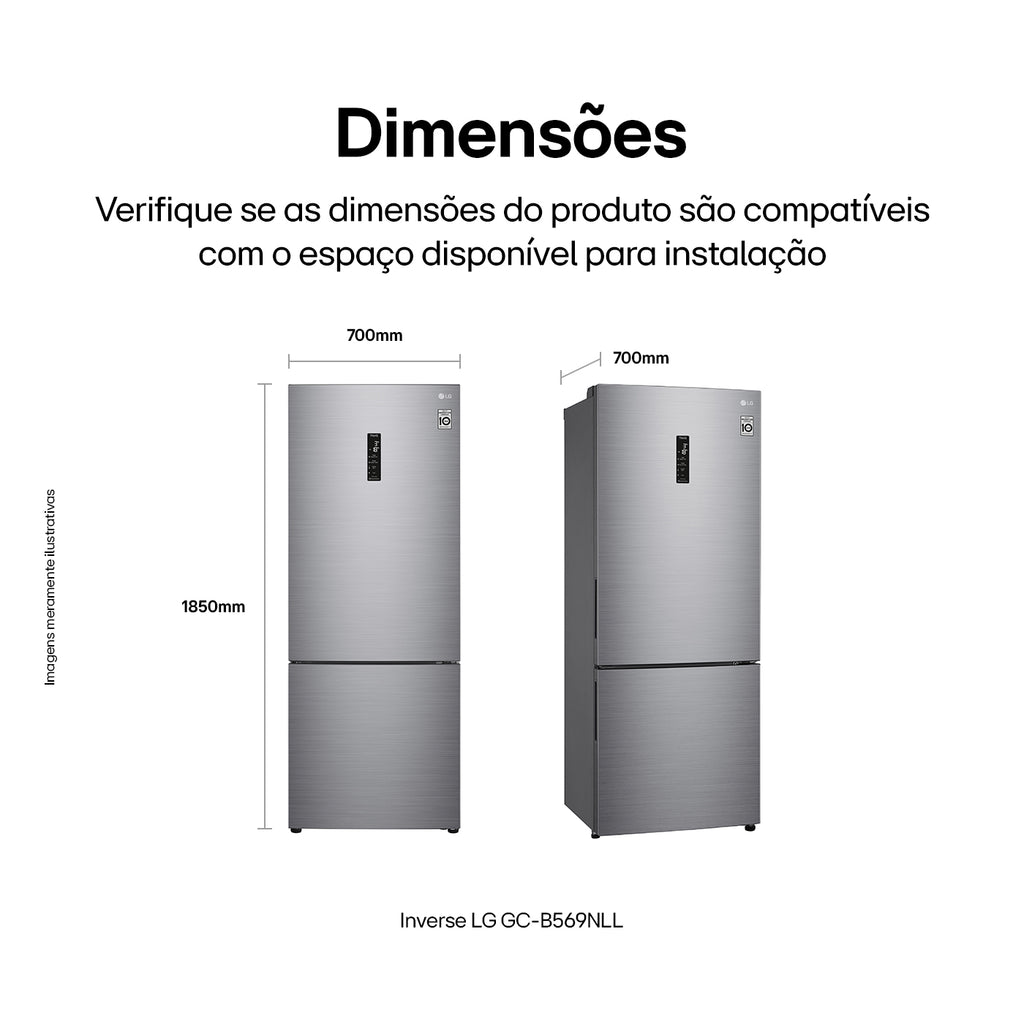 Refrigerador LG 462L Inverter Duplex Smart Inverse Inox 220V