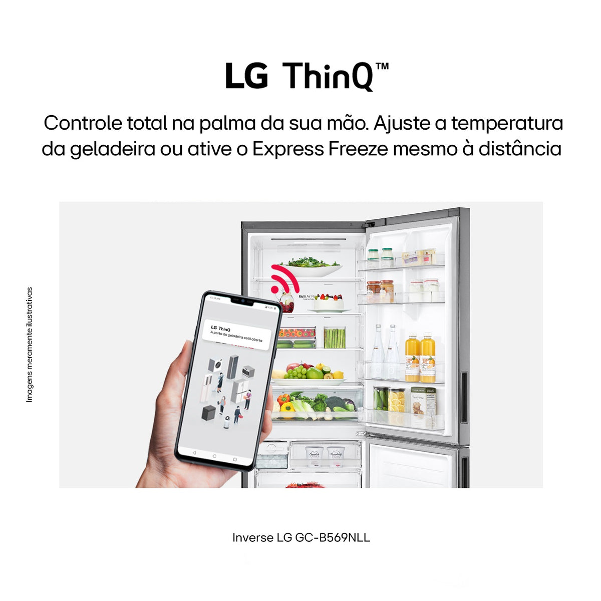 Refrigerador LG 462L Inverter Duplex Smart Inverse Inox 220V