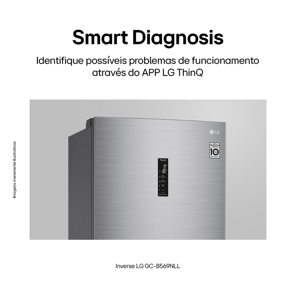 Refrigerador LG 462L Inverter Duplex Smart Inverse Inox 220V