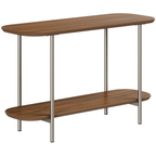 Mesa de Apoio para Sofá Lux Província 90cm Canela e Champanhe