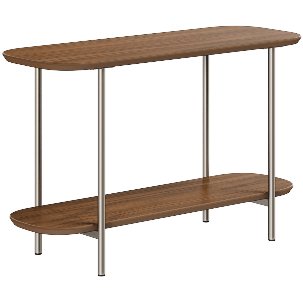 Mesa de Apoio para Sofá Lux Província 90cm Canela e Champanhe