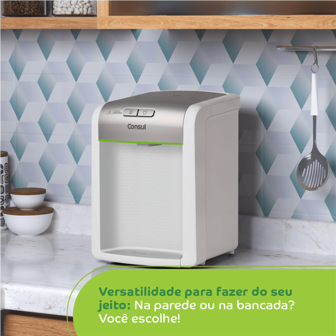 Purificador de Água Consul  CPB34AS Proteção Antibactérias Branco/Prata Bivolt