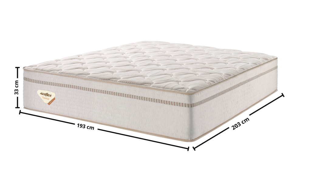 Colchão High Spring King Size Ecoflex 193x203x59 Mola Superlastic Bege