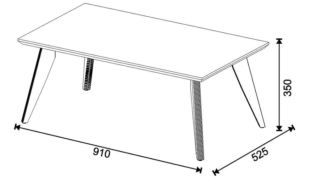 Mesa de Centro Classic Imcal 91x52cm Off White