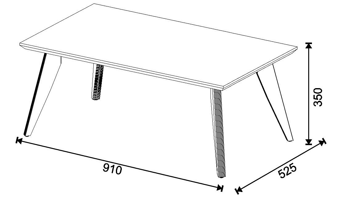Mesa de Centro Classic Imcal 91x52cm Off White