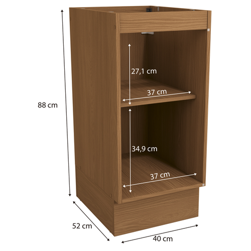 Armário Balcão de Cozinha Vibra Kappesberg 1 Porta 40cm Canela