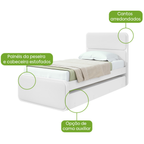 Cama Bibox Loop Lopas Com Cama Auxiliar Branco