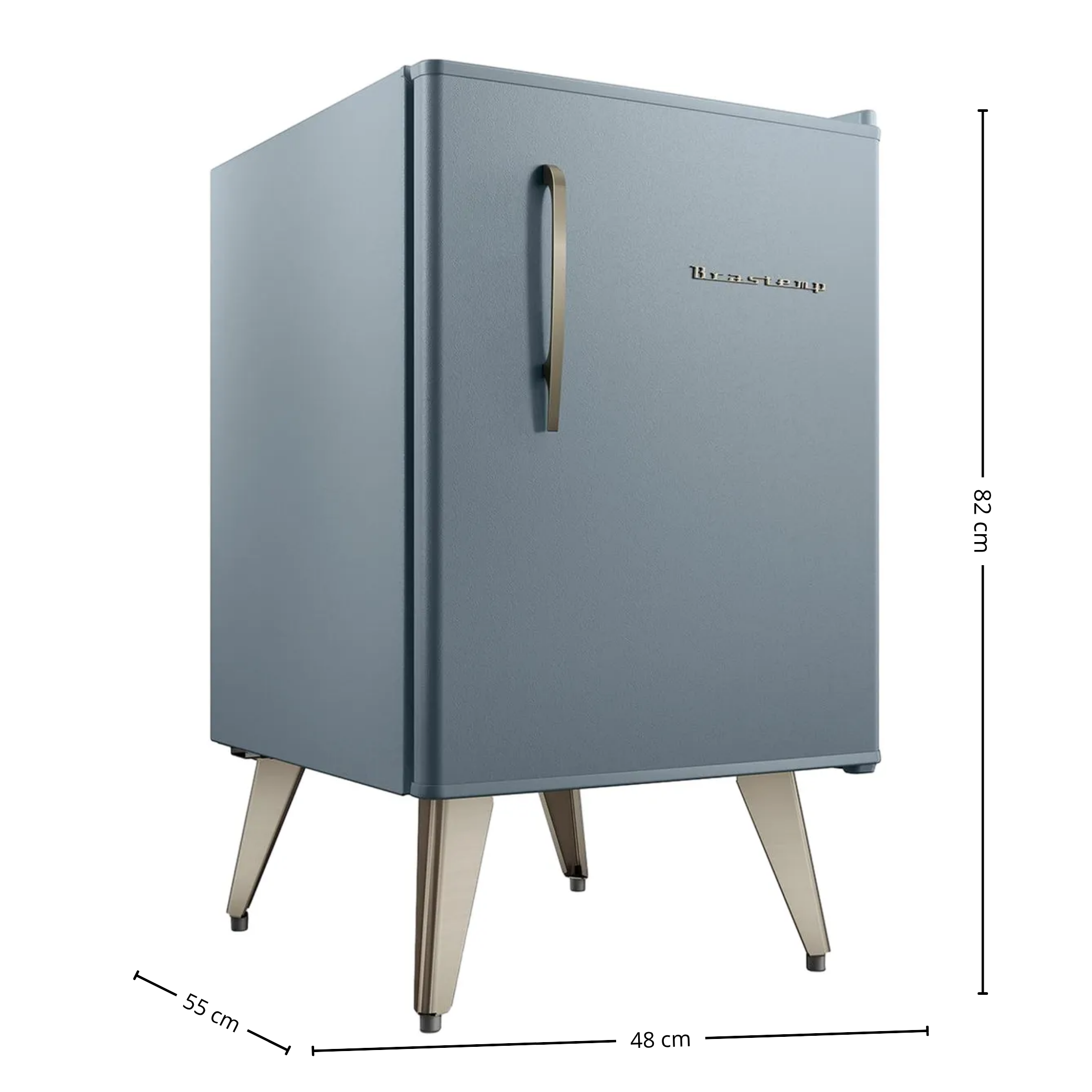 Frigobar Brastemp Retrô 76L BRA08MW Azul Texturizado 220V