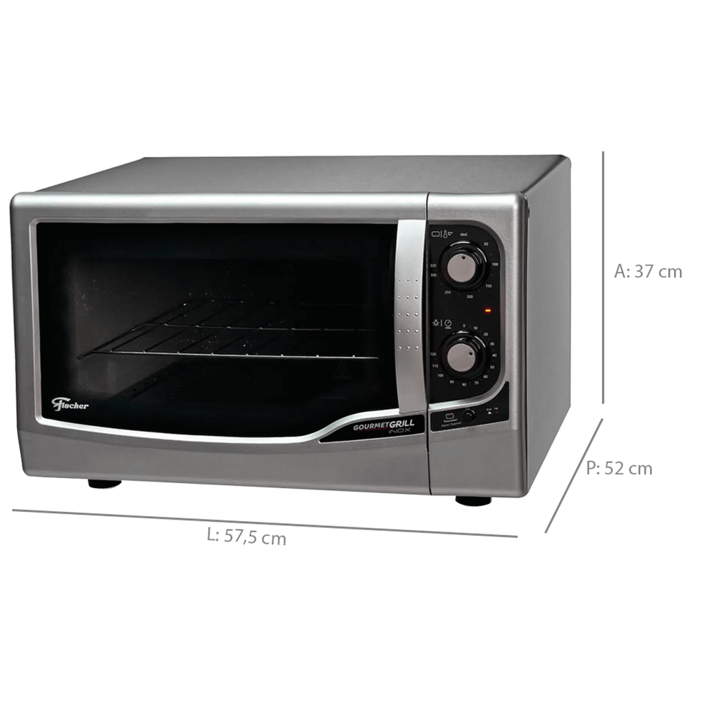 Forno Elétrico de Bancada Fischer 44L Gourmet com Grill Inox 220V