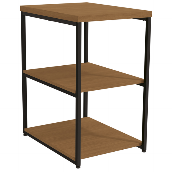 Mesa de Apoio Kappesberg 3 Prateleiras LI004 Canela e Preto